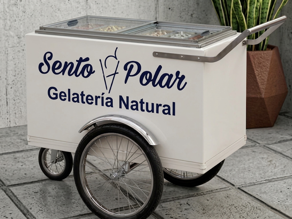 Carrito real de SentoPolar para el servicio de gelato en eventos